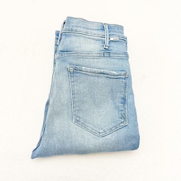 MOTHER Women's Straight Leg Jeans - Light Blue - Picture 1 of 9